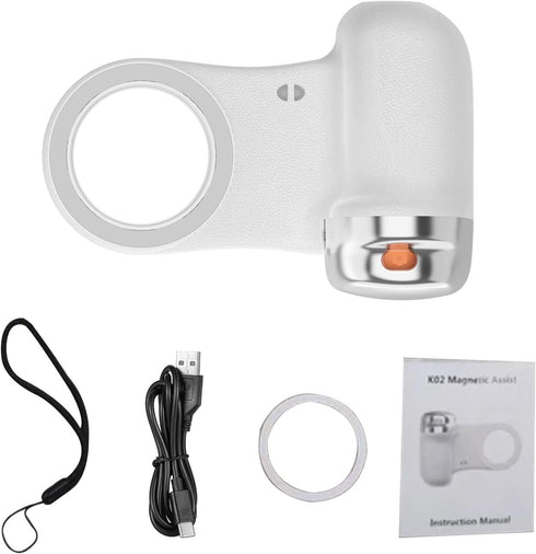 Yunseity Magnetic Phone Camera Grip, Ergonomic BT Selfie Handle with Wireless Shutter Key, Compatible with Tripod