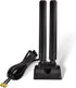 Eightwood WiFi 6E Antenna - Tri-Band 2.4GHz 5GHz 6GHz RP-SMA WiFi Antennae Magnetic Base for Desktop PC Computer