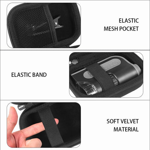 Leayjeen Microscope Case Compatible with Carson MicroBrite Plus 60x-120x LED Pocket Microscope - Black
