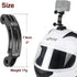 HSU Aluminum Alloy Curved Extension Arm (3”) Metal Pole Mount Helmet Stick Extension Arm Mount for Hero 12/11/10/9/8/7/6 Black, DJI Osmo Action 4/3 and More Action Cameras (Black)