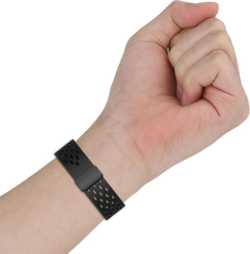 Lamshaw ID208 Plus Smart Watch Band, Soft Silicone Sport Replacement Straps with Magnetic Closure for 1.8 Inches