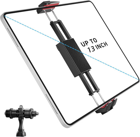 Phone Holder for Tripod with 1/4” Screw Adapter, iPad Pro 13", iPad Air, iPad Mini, Samsung Galaxy Tab, Cell Phone