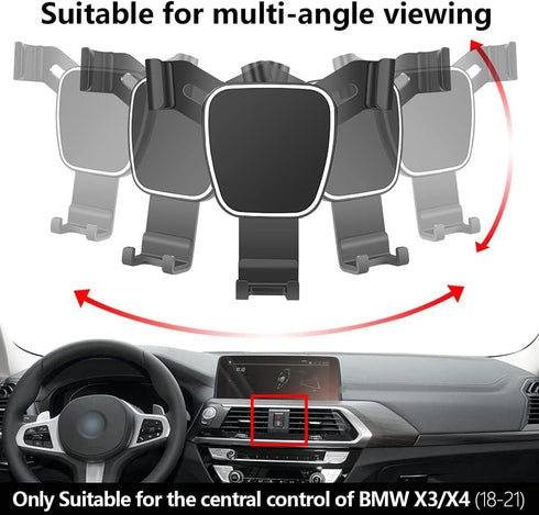 LUNQIN 2018-2021 X3 sDrive30i xDrive30i M40i 2019-2021 X4 G01 G02 Car Phone Holder for BMW SUV BMW Auto Accessories