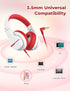 iClever HS19 Kids Headphones with Microphone, 85/94dB Volume Limiter - Shareport - Over Ear Stereo Headphones for Kids,