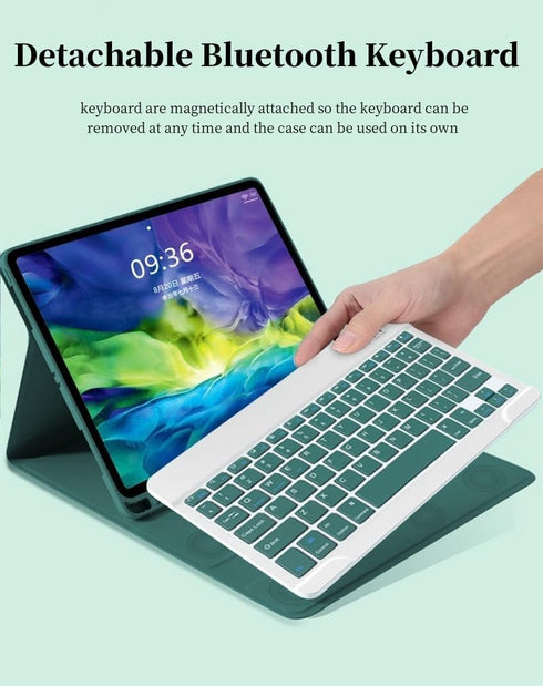 Samsung Galaxy Tab S6 Lite 10.4 inch 2024/2022/2020 Keyboard Case, Slim Protective Cover with Detachable Bluetooth