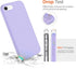 IceSword iPhone Case 2022/2020/7/8, Silicone Purple Liquid Gel Rubber Cover for 4.7" iPhone SE 3