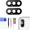 2 Sets for iPhone X OEM Back Camera Lens Glass Replacement with Dual-Sided Adhesive Repair Kit