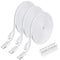 3PCS 10FT Flat Micro USB Power Extension Cable for Wyze Cam, Yi Cam, Oculus Go, Kasa, Nest Cam, Indoor Security