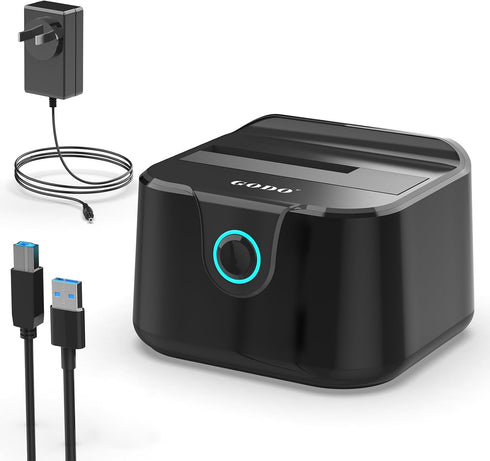 GODO Single Hard Drive Docking Station USB 3.0 to SATA III for 2.5/3.5