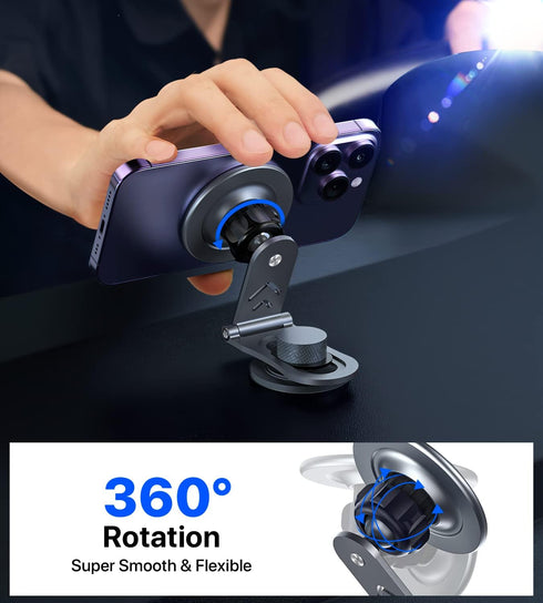 Nycetek Tesla Phone Mount Holder for MagSafe, Super Suction Power Dashboard Magnetic iPhone Car Mount