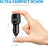 Upgraded Criacr V5.0 Bluetooth FM Transmitter for Car, QC3.0 Charge & 7 RGB Color LED Backlit Adapter