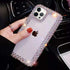 Bonitec iPhone 13 Pro Max Case - 3D Glitter Sparkle Bling Luxury Shiny Cute Crystal Charms Rhinestone Clear Cover