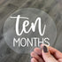 13 Acrylic Baby Milestone Discs for Photos - PCS Clear Monthly Cards, Photo Prop, Newborn Birth Announcement Sign
