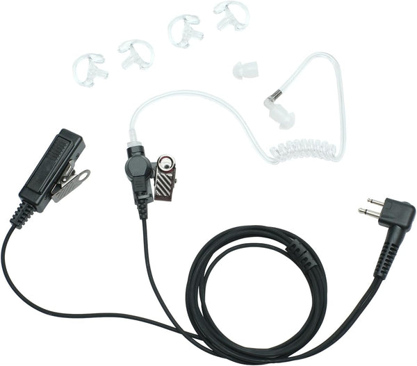 Sarcia Earpiece Headset MIC PTT 2 Pin for Motorola CP200, CP200D, CP185 Walkie Talkie with Acoustic Tube