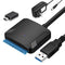 SATA to USB 3.0 Adapter, External Hard Drive Converter Cable for 2.5" 3.5" HDD, SSD with Power Supply