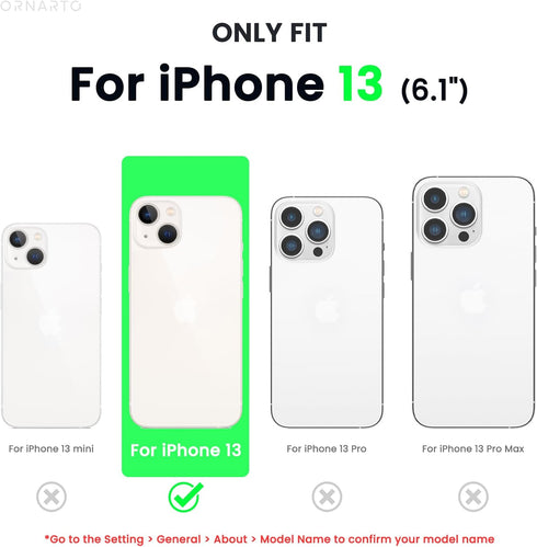 ORNARTO Compatible with iPhone 13 Case 6.1, Slim Liquid Silicone 3 Layers Full Covered Soft Gel Rubber Case Cover 6.1 inch-Baby Blue