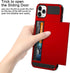 Vofolen Case for iPhone 11 Pro Max - Wallet Credit Card Holder Slot Sliding Door Hidden Pocket Protective Hard Shell