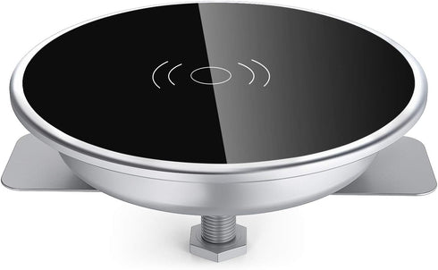 i.VALUX Embed in Desk Wireless Charger,15W Fast Charging Pad Phone Charger,Hidden Desk Grommet