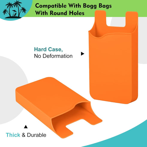Phone Holder Compatible with Bogg Bag Accessories, ABS Hard Plastic Insert for Bogg Bag Phone Holder - Orange