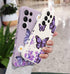Cute Butterfly Case for Galaxy Note 20 Ultra, Soft TPU Bumper, Shockproof Protective Cover for Women Girls - Purple