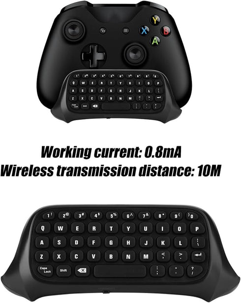 FOSA Chatpad Message Mini Game Keyboard with 2.4G Receiver, Keypad Chat Keyboard with Audio/Headset Jack for Game