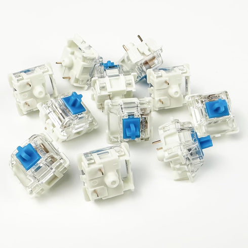 Gateron G Pro 3.0 Blue Switches for Mechanical Keyboard, 3-Pin 60gf Clicky/Pre-Lubed/Pin-enhanced Switches (36pcs, Blue)