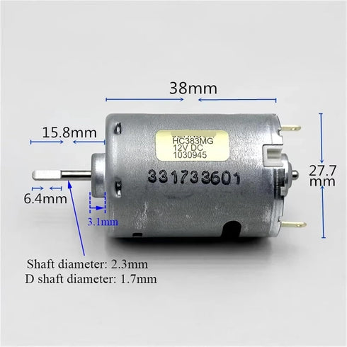 LFULNKD HC383MG RS-380 6V-12V 12400RPM Motor DC High Speed Strong Magnetic Carbon Brush Motor DIY Hobby Toy Model Car