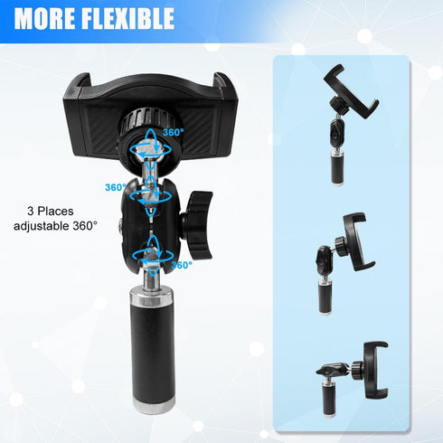 JCTRIWAY Tripod Phone Mount, Universal Phone Holder for Tripod, Cell Phone Tripod Mount Adapter Multi Angle Adjustment