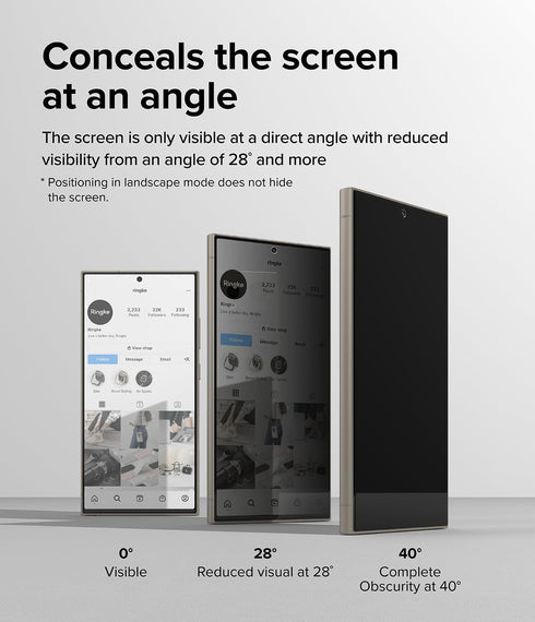 Shop Ringke Easy Slide Privacy Tempered Glass for Samsung Galaxy S24 Ultra. Anti-Spy, case-friendly, easy install - 2