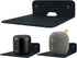 WISDING Small Floating Shelves, 4.25'' Wall Metal Speaker Mount Shelves, 2 Pack, Black