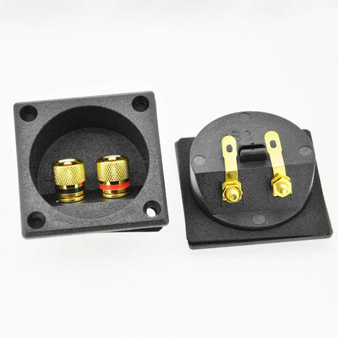 2 Way Speaker Box Terminal Binding Post Cup, DIY Home Car Stereo Connectors for Subwoofer Plugs