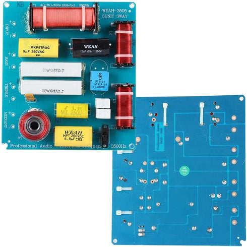 Zerone WEAH-3505 300W Speaker Audio Frequency Divider, 3 Way Crossover Filters with Adjustable Treble Bass
