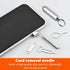 Mellisore 2 1 Reset in SIM Card Eject Tool with Cleaning Brush & Keyring, Eject Pin and Needle for Smartphone, Tablet