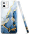 luolnh iPhone 11 Case for Men, Gold Glitter Sparkle Marble Design, Shockproof Soft Silicone TPU Bumper Cover, White &