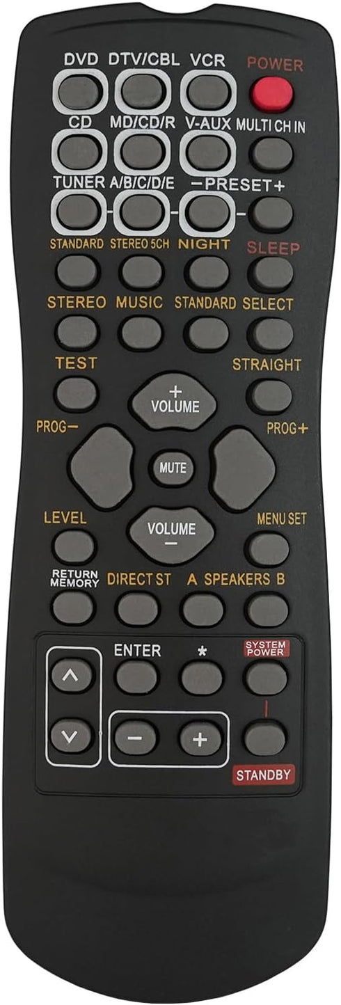 Replacement Remote Control for Yamaha RAV300, YHT-100, RAV120, RX-V2095, RX-V995, RX-V992, RAV150, RV1103, RX-V793