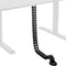 VIVO Vertebrae Cable Management Kit for Desk, Adjustable Quad Entry Wire Organizer, Cable Protection Cover, Black