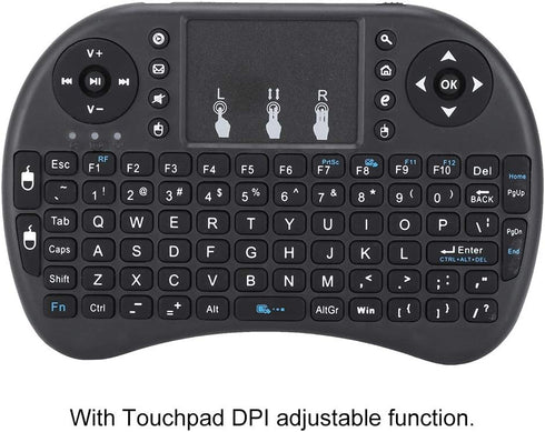 USB Mini Wireless Touch Keyboard, Portable Multifunction Wireless Keyboard with Touchpad for Smart TV/Win OS