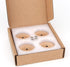 Monosaudio Speaker Isolation Feet 4 Pcs 40x15mm Aluminum Feet with Non-Slip Rubber Rings for Audio Equipment