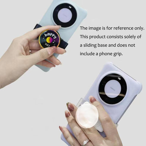 Xerial Cute Sliding Base Compatible with PopSocket Phone Grip, Removable Clear Base for Upgrading Phone Grip