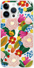 iPhone 15 Pro Max Case with Camellia Blossom Floral Design, Cute Clear Flower Cover for Women, Slim Shockproof Bumper