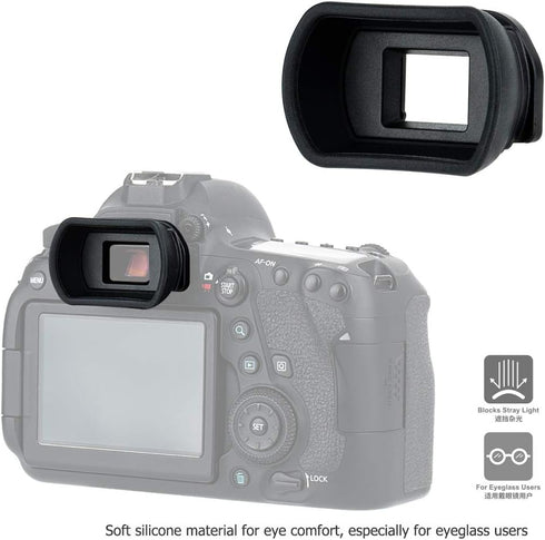 JJC 58mm T7 T6 T8i T7i T6i SL3 SL2 90D 80D 77D 4000D 18-55mm Multi-Coated UV Filter + Long Soft Viewfinder Eyecup
