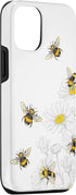 iPhone 15 Bumble Bee - Honey Bees Bee Lover Daisy Flower White Case