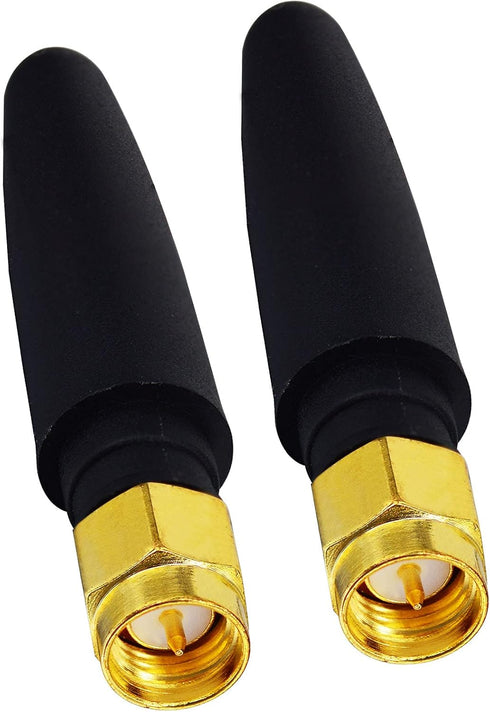 BOOBRIE 2-Pack 2.4GHz Mini WiFi Antenna, 2dBi FPV Omni Directional SMA Male Small PC WiFi Bluetooth Antenna