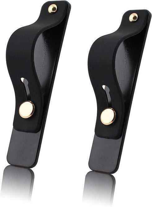 Removable and Reusable Cell Phone Grip Strap, Yetaida Telescopic Kickstand Bracket for Most Smartphones, Black