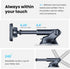 APPS2Car Magnetic Phone Mount for Car - Dashboard & Windshield Holder with Telescopic Arm, 6 Strong Magnets