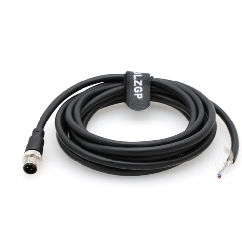 M12 4 Pin Male Actuator Sensor Signal Cable A-Coded Electrical Industrial Shield Cable for Automation Control,Fieldbus Module 3M/9.8FT