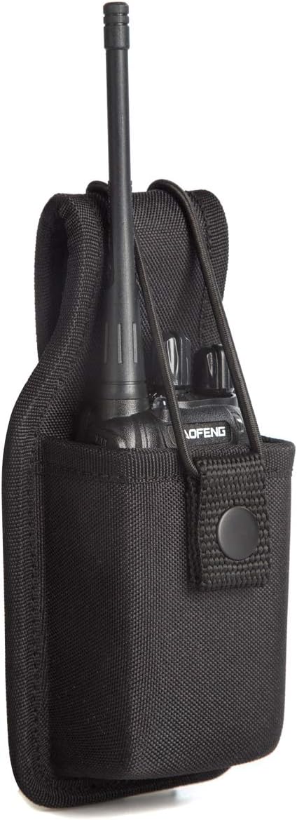 LUITON Radio Holder Holster for Baofeng, Nylon Pouch for Walkie Talkies, Motorola Kenwood Icom (1 Pack)