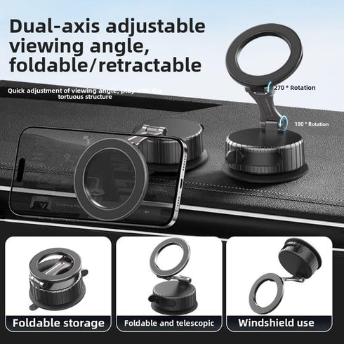 RIWPKFH Latest Vacuum Magnetic Phone Holder for Car,Ultra Suction Cup Phone Mount, Foldable & Adjustable & Portable