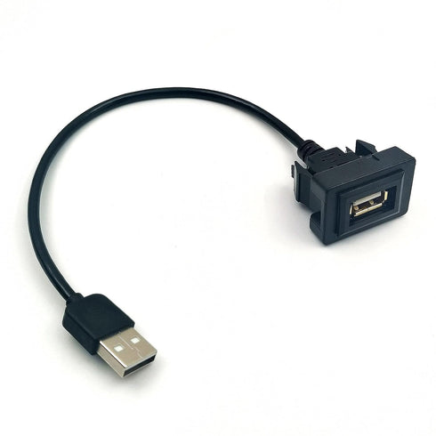 Car Dash Flush Mount USB Port Panel Extension Cable Adapter for Toyota Vios/ALTIS (35 24mm)
