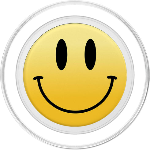 PopSockets PopGrip for MagSafe - Yellow Smile Happy Peace Smiling Face Cute Humor Awesome